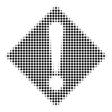 Black Pixel Warning Icon Stock Illustration