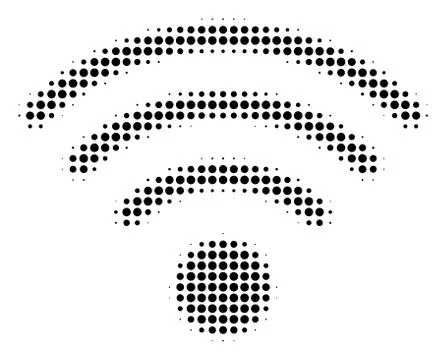 Black Pixel Wi-Fi Source Icon Stock Illustration