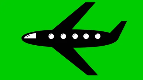 Black plane 2 green Stock Footage 196677883