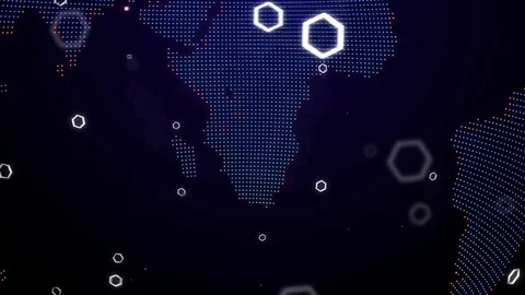 Black planet earth rotating animation future technology business concept Stock Footage 71834390