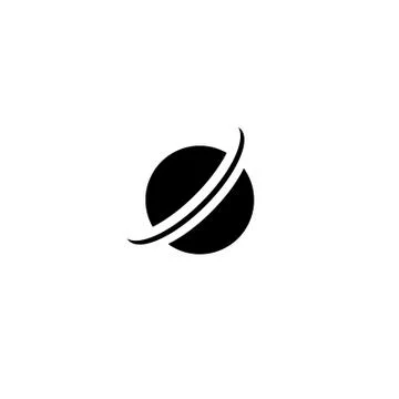 Black planet saturn Stock Illustration