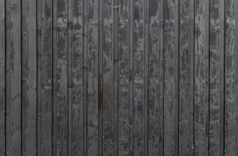 Black plank wall Stock Photos