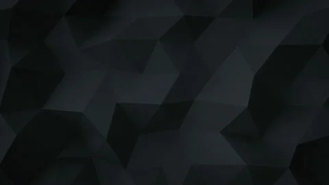 Black plastered surface with triangular polygons loopable 3D render animation Stock Footage 120729819