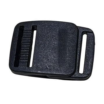 Black Plastic Adjustable Slide Buckle Fastener 스톡 사진
