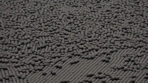 Black plastic balls in water to help protect it against dust and evaporation Stock Footage 99048129