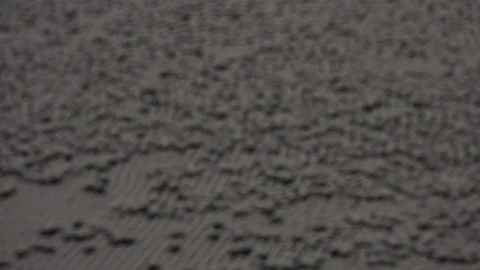 Black plastic balls in water to help protect it against dust and evaporation Stock Footage 99050935