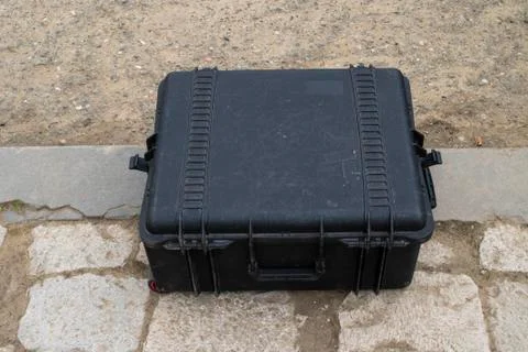 Black plastic box Stock Photos