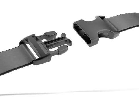Black plastic buckle 库存插图