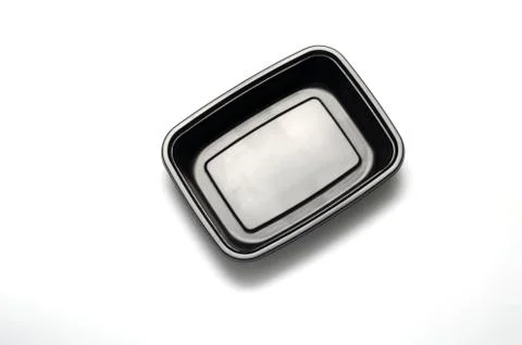 Black plastic container Stock Photos