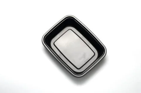 Black plastic container Stock Photos