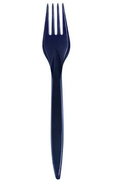 Black plastic fork Stock Photos