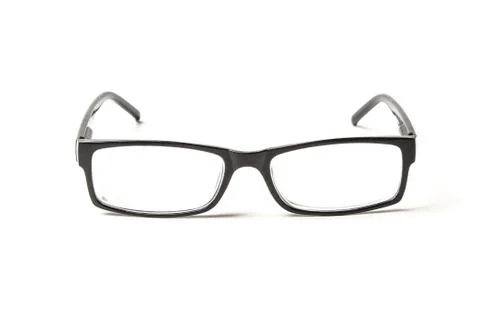 Black plastic glasses 스톡 사진