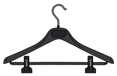 The black plastic hanger Stock Illustration