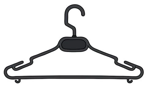 The black plastic hanger Stock Illustration
