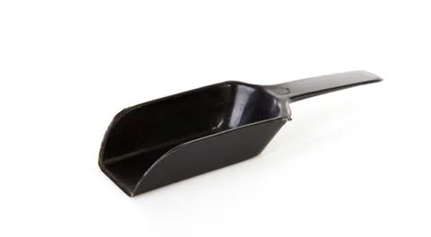 Black plastic measuring spoon Stock-Fotos