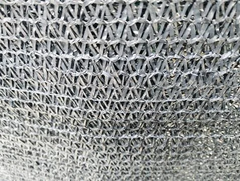 Black Plastic Shade Net Pattern Texture Background Close-Up Stock Photos