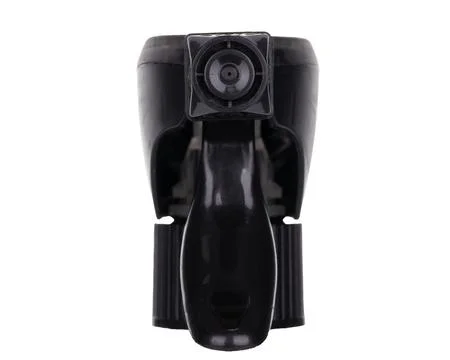 Black Plastic Trigger Spray Nozzle Close Up Stock-Fotos