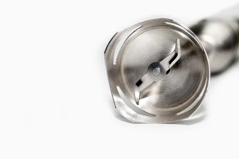 Black plastick electrical blander with accessory set isolated on the white Stock Photos