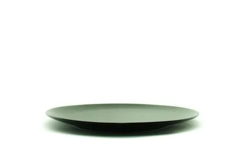 Black plate on isolated Stock Photos