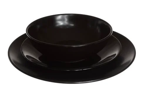 Black plate Stock Photos