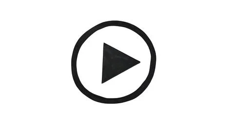 Black play button inside a circle icon Stock Illustration
