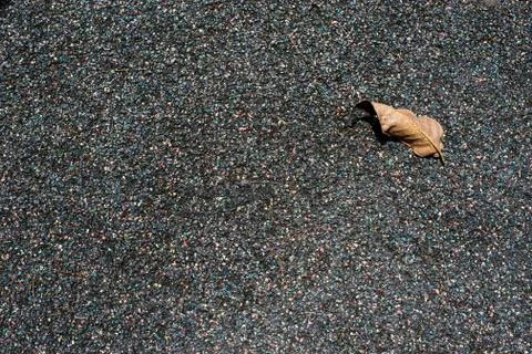 Black playground soft rubber surface Foto stock