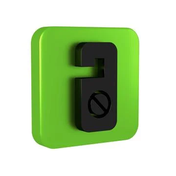 Black Please do not disturb icon isolated on transparent background. Hotel .. Stock Illustration