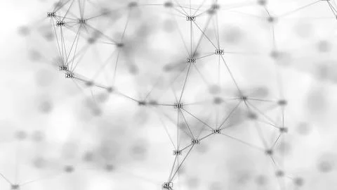 Black plexus with digital counters on a white background. Stock Illustration