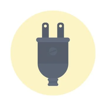 Black plug icon vector design Stock Illustration