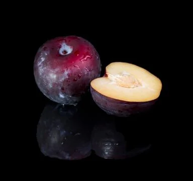 Black plum. Stock Photos