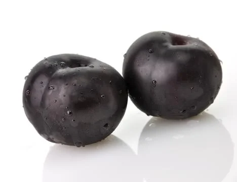 Black plums Stock Photos