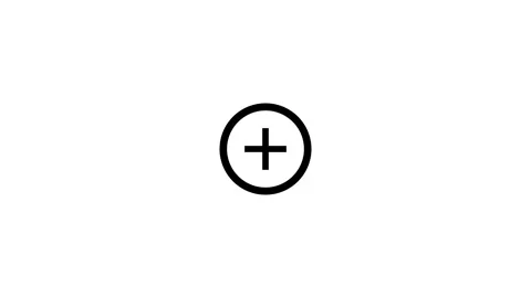 Black Plus Icon Animation on White Background – Minimalist Design Stock Footage 283987062