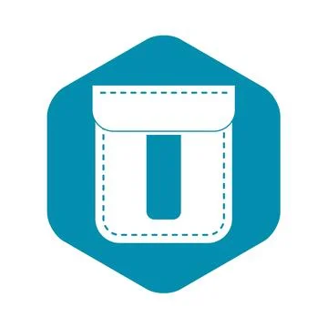 Black pocket icon, simple style Illustrazione stock