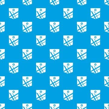 Black pocket patch pattern seamless blue Illustrazione stock