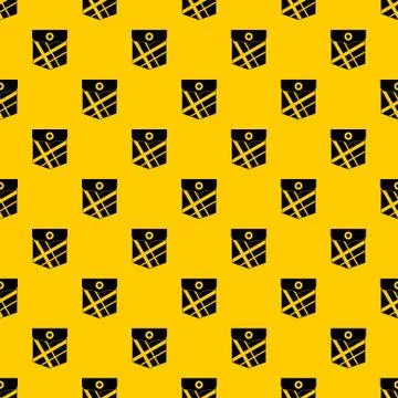 Black pocket patch pattern vector Stock Illustration