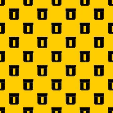 Black pocket pattern Illustrazione stock