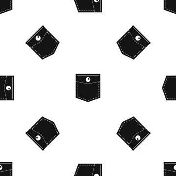 Black pocket symbol pattern seamless black Illustrazione stock