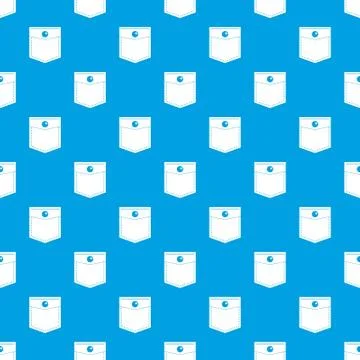 Black pocket symbol pattern seamless blue Stockillustratie