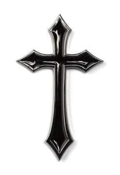 Black Pointed Cross Stock Photos