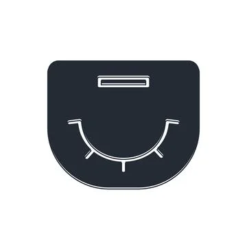 Black Poker table icon isolated on white background.  Vector Stock Illustration