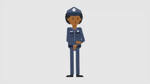 Black Policeman Sad Stock Footage 205044433