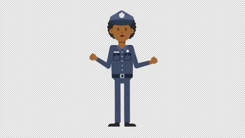 Black Policeman Stressed Stock Footage 205044476