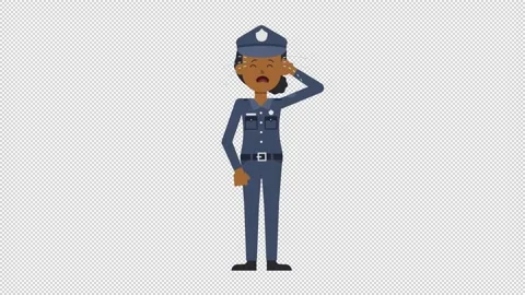 Black Policewoman Crying Video stock 205046835
