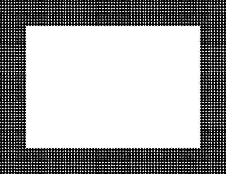 Black polka dot frame Stock Illustration