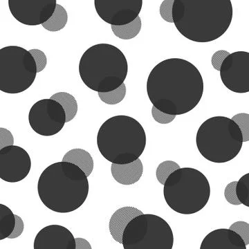 Black polka dot pattern Stock Illustration