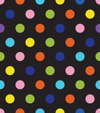 Black polka dot seamless pattern Stock Illustration