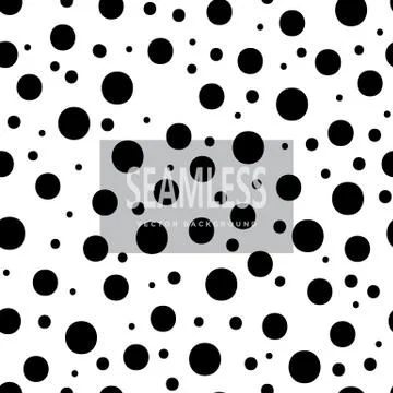 Black Polka Dot Seamless Pattern. Grey Circle pattern background. Vector 스톡 일러스트