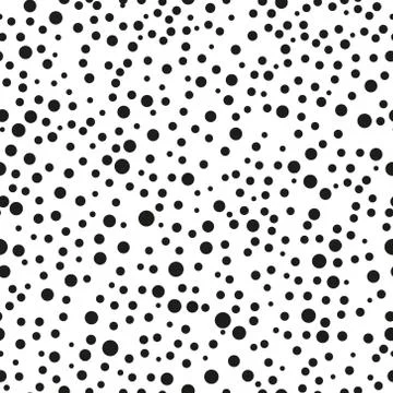 Black Polka Dot Seamless Pattern. Vector Background. Stockillustratie