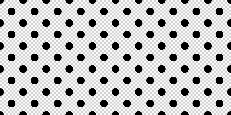 Black Polka dot seamless pattern on a transparent background. Seamless prin.. Stock Illustration