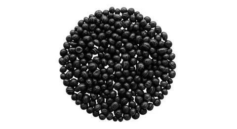 Black polka dot texture pattern design Stock Photos
